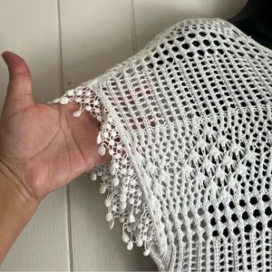 Chico’s Knit Short Sleeve White Sweater in Chicos Special Size 1.